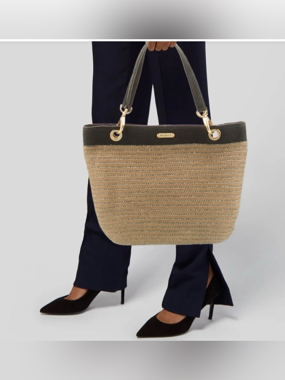 Eric Javits Woven Raffia Tote Bag